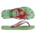 HAVAIANAS KIDS SLIM PRINCESS Dievčenské žabky, svetlo zelená, veľkosť 31/32