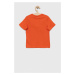 Detské bavlnené tričko Birba&Trybeyond oranžová farba, s nášivkou