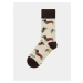 Hnedo–béžové unisex ponožky Fusakle Vencenie