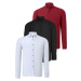 TRIPLE SET G721 DEWBERRY MEN'S SHIRT-BLACK-WHITE-BURGUNDY