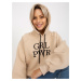 Beige hoodie with Debby lettering