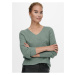 Zelený rebrovaný basic sveter ONLY Latia