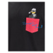 KARL LAGERFELD Tričko DISNEY Pocket Logo 755098 532270 Čierna Regular Fit