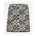 Sukňa Karl Lagerfeld Check Boucle Skirt Čierna