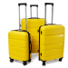 Žltý prémiový plastový kufor &quot;Royal&quot; s TSA zámkom - veľ. L