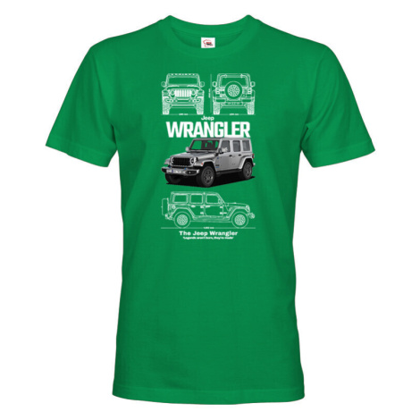 Pánské tričko Jeep Wrangler  - kvalitná tlač a rýchle dodanie