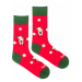 Červeno-zelené ponožky Sob Vianočný