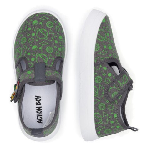 Sivá chlapčenská domáca obuv