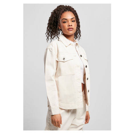 Women's oversized shirt jacket whitesand