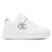 Champion Sneakersy Rebound Platform Glitter G Ps Low Cut Shoe S32830-CHA-WW008 Biela