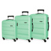 Sada ABS cestovných kufrov ROLL ROAD FLEX Turquesa, 55-65-75cm, 584946B