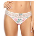 Women's thong Daisy with delicate lace - cream