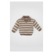 DEFACTO Baby Boy Polo Collar Striped Knitwear Sweater