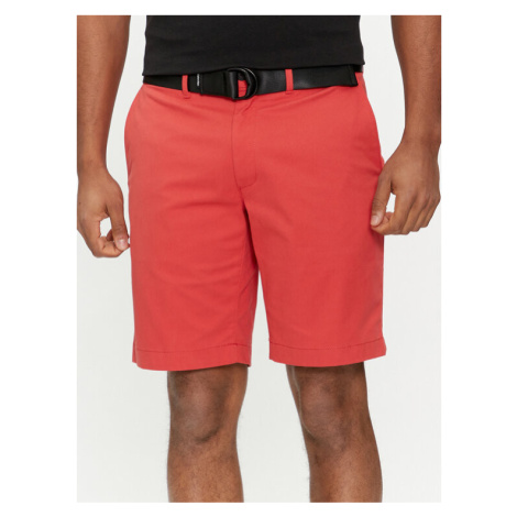 Calvin Klein Bavlnené šortky Modern Twill K10K111788 Červená Slim Fit