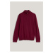 SVETER GANT EXTRAFINE MERINO WOOL HALF ZIP WINE RED