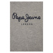 Detská bavlnená košeľa s dlhým rukávom Pepe Jeans New Herman šedá farba, s potlačou