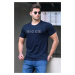 Madmext Navy Blue Men's T-Shirt 4963