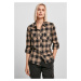 Ladies Turnup Checked Flanell Shirt black/softtaupe