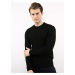 Čierny pánsky tenký pletený sveter TIK-K21-0094-black