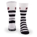 ponožky PERRI´S SOCK - KISS - STRIPE - WHITE - KSA302-100