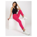 Fuchsia women's sweatpants with tie