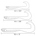 Mäkká umelá nástraha typu twister s atraktantom WXM Yubari GRB 130 biela
