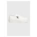 Tenisky Calvin Klein Jeans FLATFORM+ CUPSOLE LOW TXT dámske, biela farba, YW0YW01033,