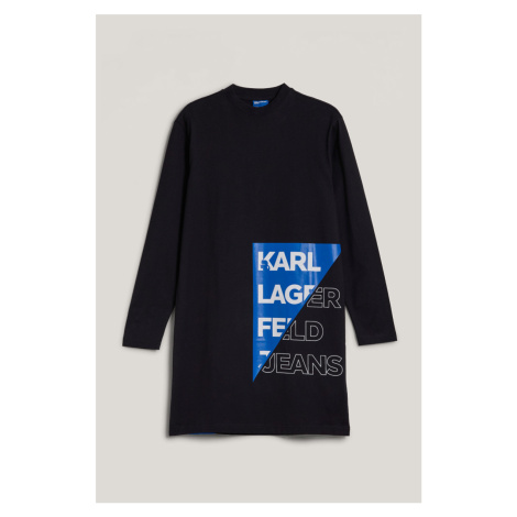 Šaty Karl Lagerfeld Jeans Klj Regular Lslv Tee Dress Black