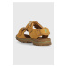 Detské semišové sandále Primigi béžová farba