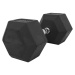 Gorilla Sports Hexagon jednoruční činka pogumovaná, 35 kg 76738