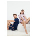 Trendyol Women's Couple Pink-Multicolored 100% Cotton Animal Patterned Knitted Pajama Set