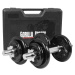 Gorilla Sports Jednoruční litinový set + kufřík, 20 kg