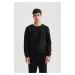 DEFACTO Regular Fit Crew Neck Basic Sweatshirt