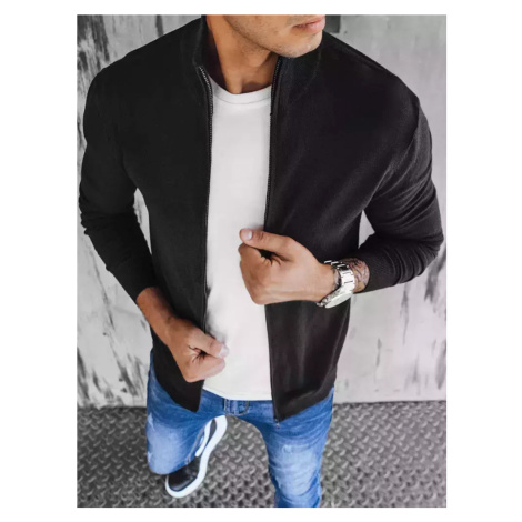 Čierny pánsky sveter na zips WX1901