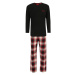 HUGO Red Dlhé pyžamo  červená / čierna / biela