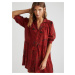 Červené vzorované košeľové šaty Desigual Sevilla