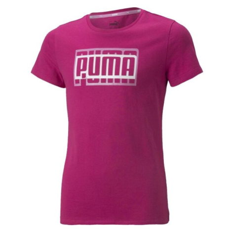 Puma ALPHA TEE G Dievčenské tričko, ružová, veľkosť