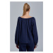 KOŠEĽA GANT D1. VOLUMINOUS SLEEVE BLOUSE modrá