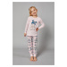 Girls' Bora pyjamas, long sleeves, long trousers - pink/print
