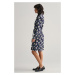 ŠATY GANT SLIM FLORAL PRINT SHIRT DRESS EVENING BLUE