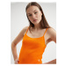 Oranžové dámske púzdrové šaty Calvin Klein Jeans