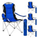 4 Kempingové stoličky čalúnené modré