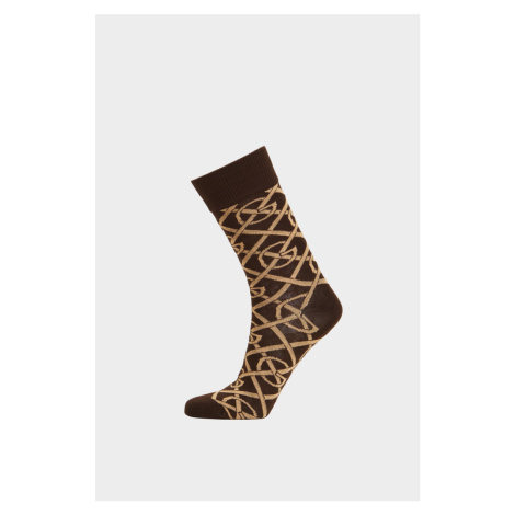 PONOŽKY GANT G PATTERN SOCKS RICH BROWN