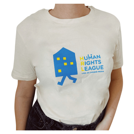 Liga za ľudské práva tričko Human Rights League Blue icon Biela