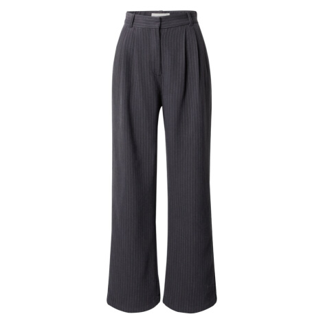 Abercrombie & Fitch Plisované nohavice  sivá / čierna