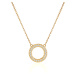 OLIVIE Strieborný náhrdelník KRUH GOLD 8061