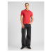 Calvin Klein Jeans Tričko  jasne červená / čierna / biela