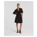 Šaty Karl Lagerfeld Wrap Dress Black