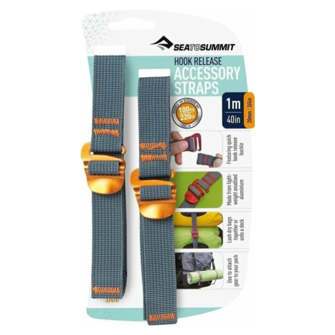 Sea To Summit Accessory Straps with Hook Release Yellow 20mm Webbing/1m