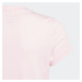 Dievčenské tričko na fitness Adidas bielo-ružové s logom